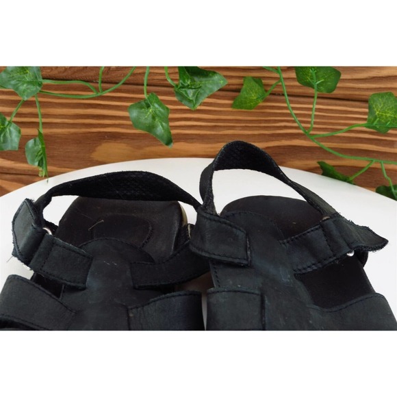 Easy Spirit Sz 8 M Black Gladiator Leather Women Sandals - Picture 3 of 7